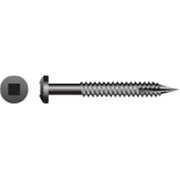 STRONG-POINT Wood Screw, #8, 1-1/2 in, Black Oxide Pan Head Square Drive XQ6